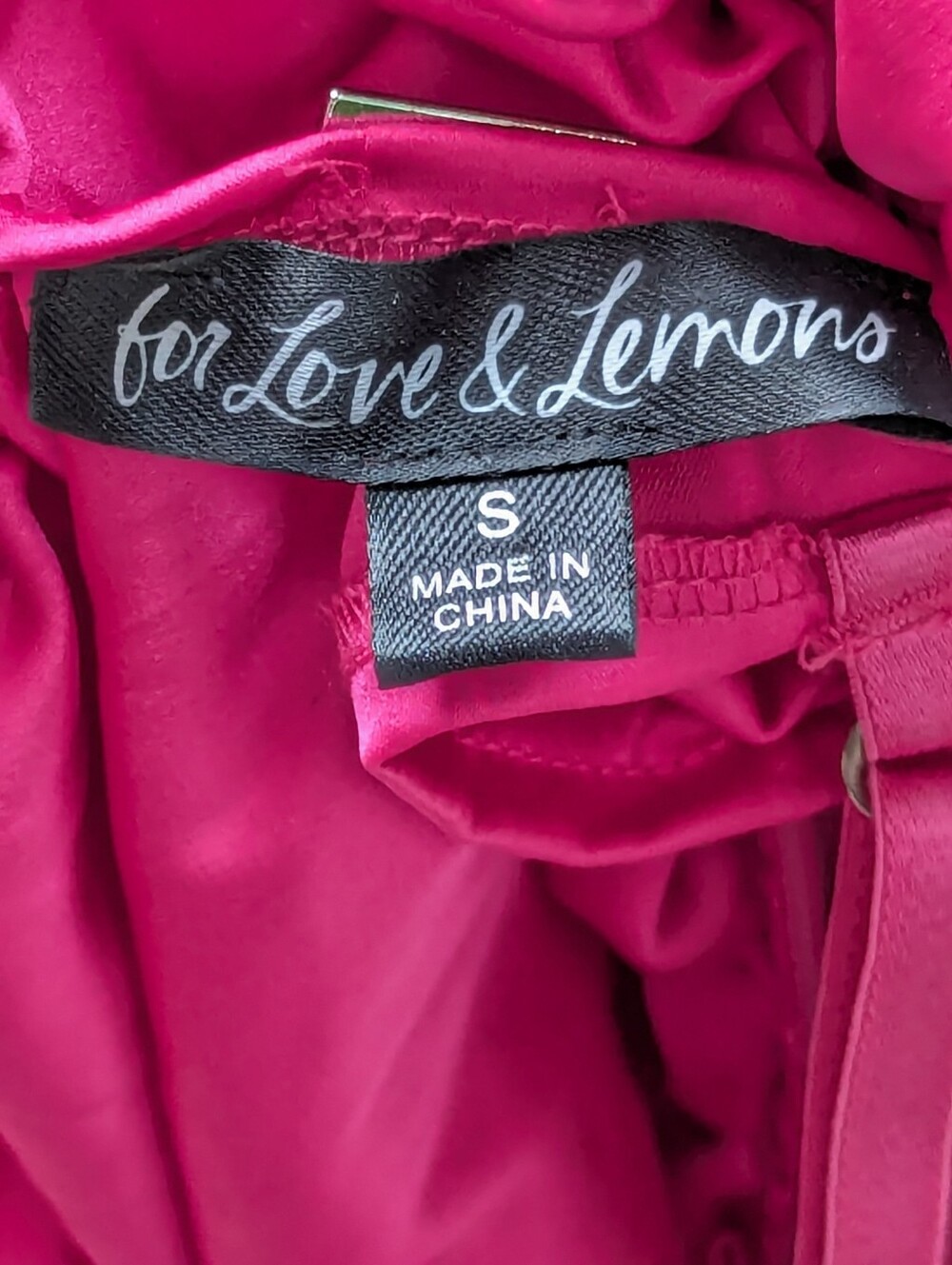 For Love & Lemons Victoria's Secret Mirage Mirrored Mini Dress Pink Satin S - Picture 5 of 11